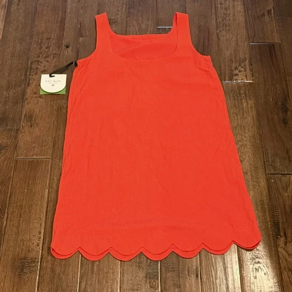NWT Kate Spade Target Sleeveless Red Dress with Scalloped Hem size XS - Picture 2 of 7